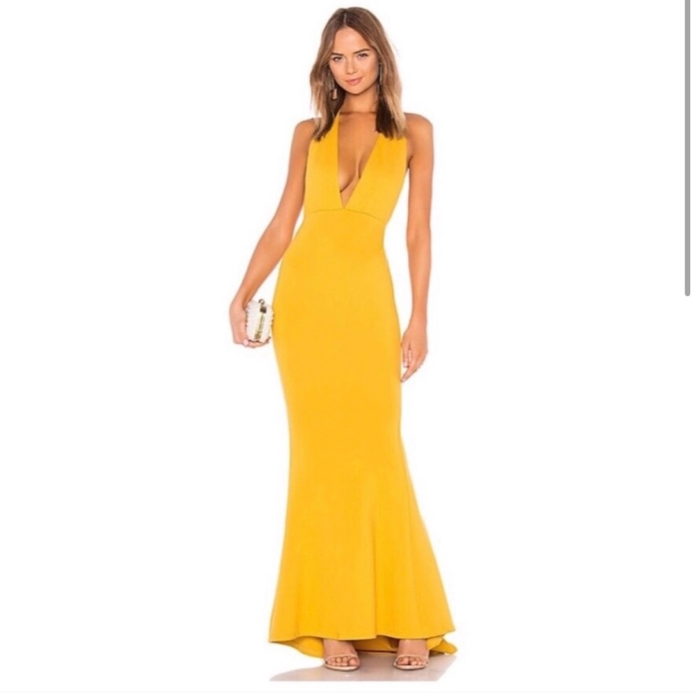 NBD Jenny from the Block Gown in Mustard Size Medium.